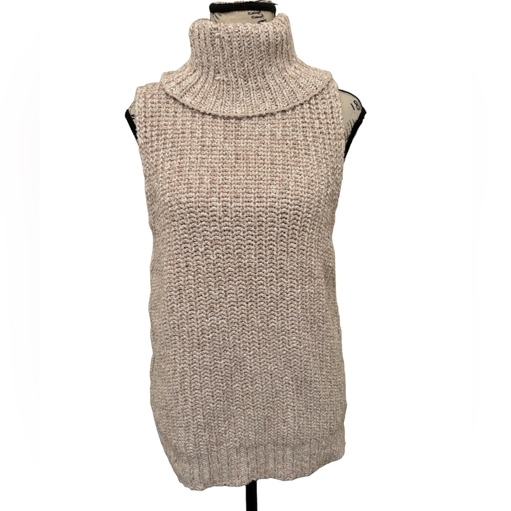 Free People White Turtleneck Sleeveless Pullover Sweater Women's XS